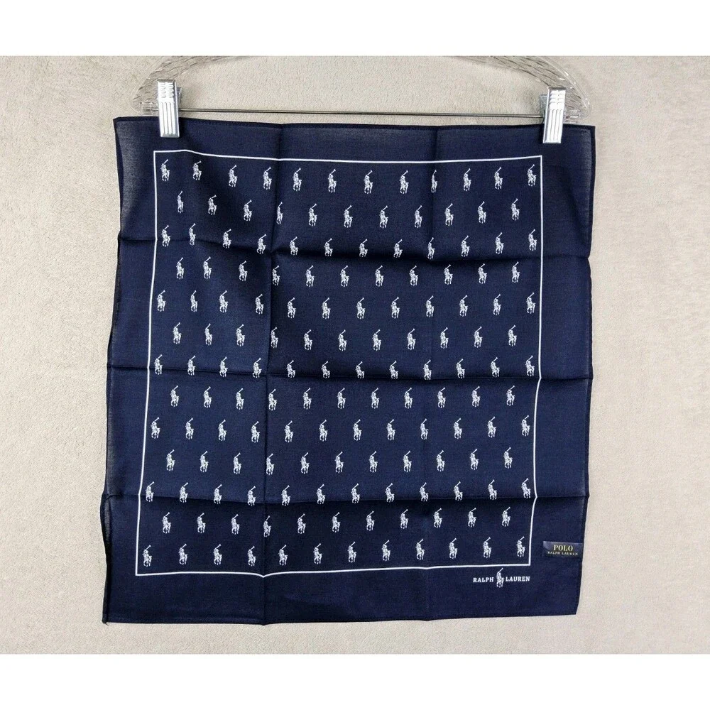 Polo Ralph Lauren Handkerchief Neckerchief Bandana Scarf Pocket Square Japan - Picture 2 of 4